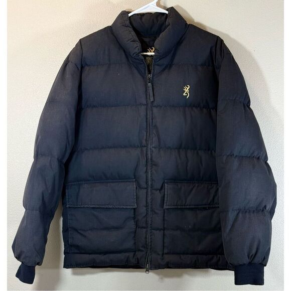 Browning Workwear Black Goose Down Puffer Men’s Jacket Small - Picture 1 of 11
